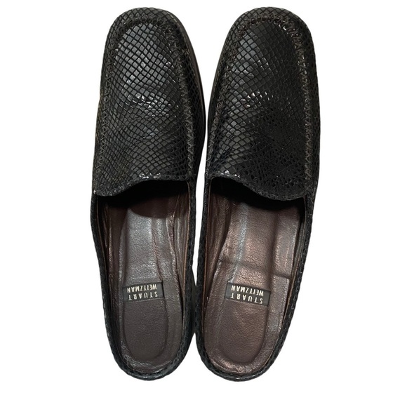 STUART WEITZMAN - BLACK PATENT LEATHER SLIP ON MULES - EXCELLENT CONDITION - S5 - Picture 5 of 7
